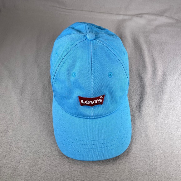 Levi's Hat Men OS Blue Snapback Baseball Cap Small Logo Embroidered Minimal - Picture 6 of 13